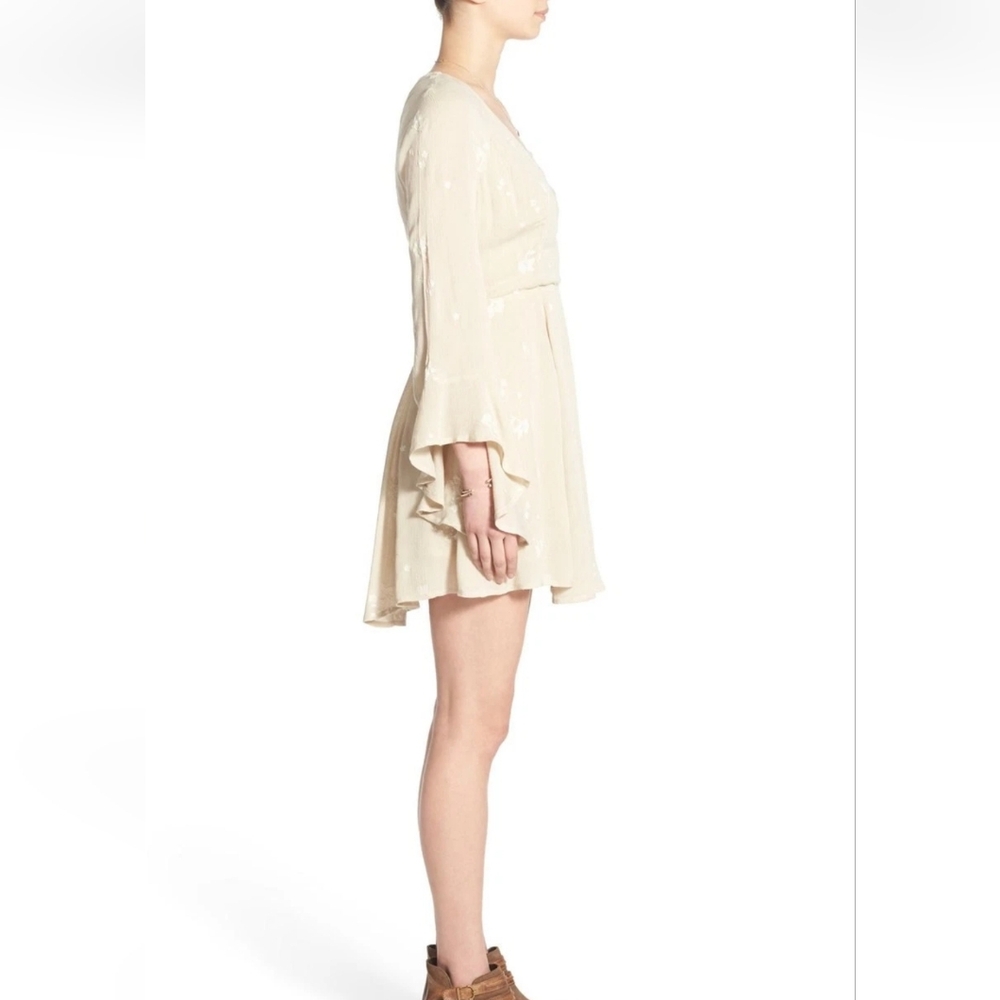 Free People Almond Jasmine Embroidered Fit & Flare Dress size 4 - Picture 4 of 14